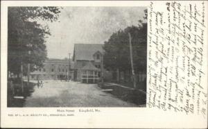 Kingfield ME Main St. c1910 Postcard - Used #2