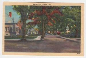 P2466, vintage postcard water street road houses etc marion mass