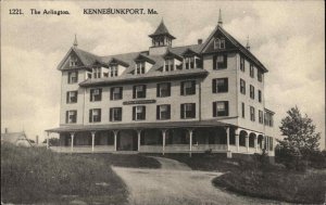 Kennebunkport ME The Arlington Hotel c1910 Postcard