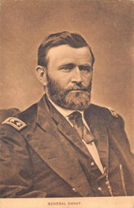 GENERAL GRANT CIVIL WAR MILITARY POSTCARD (c. 1910)