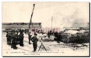 Old Postcard War of 1914 The French fortress artillery in action Militaria