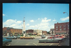 Angola, Indiana/IN Postcard, View Of Civil War Monument & Square, 1960's...