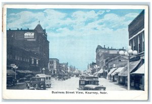 1929 Business Street View Coca Cola Cars Kearney Nebraska NE Vintage Postcard