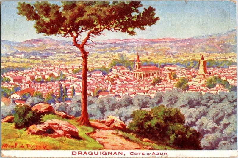 Draguignan Cote D Azur Antique Divided Back Postcard Unused Unposted Vintage UNP
