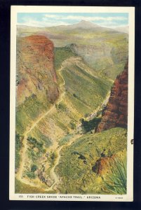 Apache Junction, Arizona/AZ Postcard, Fish Creek Grade, Apache Trail
