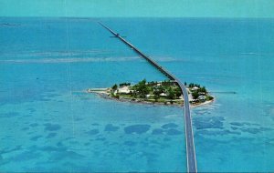 Florida Keys Seven Mile Bridge Over Pigeon Key Aerial View