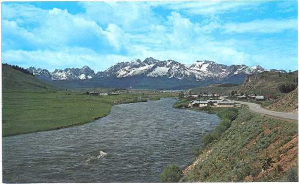 Lower Stanley & Sawtooth Mountains, Stanley, Idaho, ID, Chrome