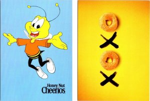 2~4X6 Postcards Advertising HONEY NUT CHEERIOS CEREAL Mascot BuzzBee/Buzz