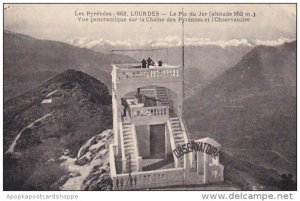 France Lourdes Le Pic du Jer Vue panoramique sur la Chaine des Pyrenees et l&...