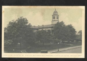 LEXINGTON MISSOURI COUNTY COURT HOUSE CIVIL WAR CANNONBALL VINTAGE POSTCARD