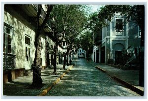 1918 Typical Street Scene San Juan Puerto Rico Antique Posted Postcard