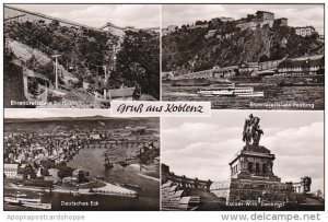 Gruss Aus Koblenz Der Perle Am Rhein Multi View Germany Real Photo