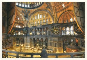 Ayasofya Istanbul Turkey mosque interior postcard