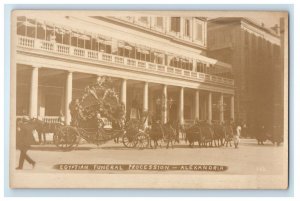 c1920's Egyptian Funeral Procession Alexandria Egypt RPPC Photo Vintage Postcard 