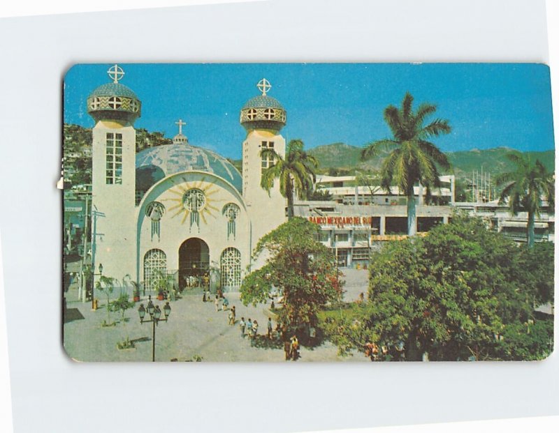 Postcard Garden and Church, Acapulco, Mexico