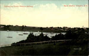 Chester Nova Scotia NS Back Harbor Bird's Eye View c1910 Vintage Postcard