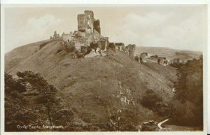 Dorset Postcard - Corfe Castle From North - Real Photograph - Ref 19724A