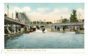 NY - Syracuse. White City Amusements, Shooting the Chutes ca 1910