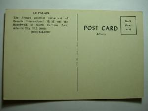 pre-1980 Unused LE PALAIS RESTAURANT Atlantic City New Jersey NJ card y8002-23