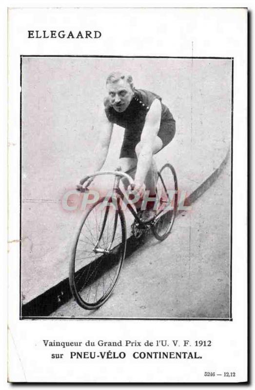 Old Postcard Velo Cycle Cycling Ellegaard Prize Winner of & # 39UVF 1912 Cont...