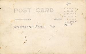 Adrian? Michigan~Brandeberry? High School Class~Two Flappers Postcard RPPC 1921 