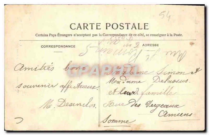 Old Postcard Nancy Lorraine illustrated Statue pedestal Thiers history writte...