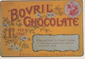 Advertising Postcard - Bovril Chocolate 1d Per Cake  RR8262