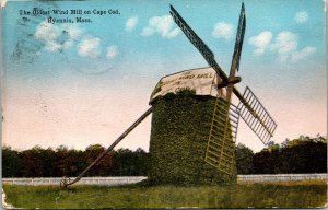 Oldest Wind Mill on Cape Cod, Hyannis MA Vintage Postcard M72