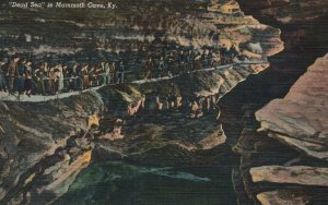 VINTAGE POSTCARD THE DEAD SEA WITHIN MAMMOTH CAVE KENTUCKY LINEN