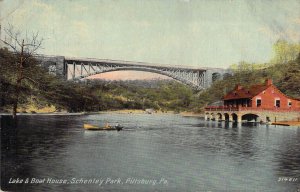 c.'13, Lake and Boat House, Schenley Park, Pittsburgh, PA,  Old Postcard