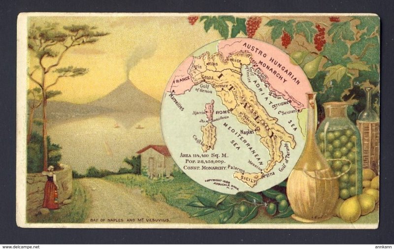 Map - Italy - Arbuckle Bros. Coffee Co. - c.1889