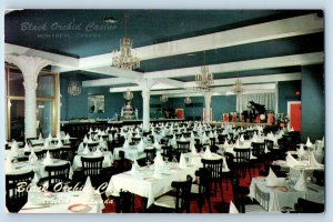 Montreal Quebec Canada Postcard Black Orchid Casino Dining Room c1950's