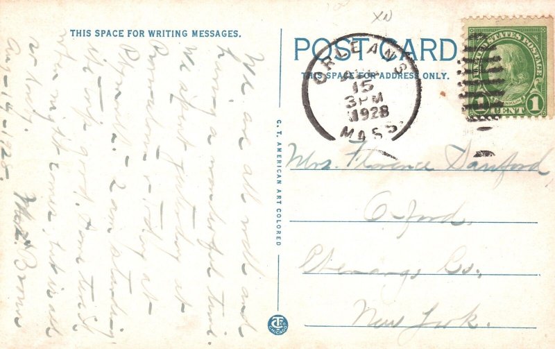 Vintage Postcard 1928 Long Point Light at Tip End of Cape Cod Provincetown Mass.