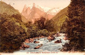 Lutschine und Wetterhorn Switzerland 1914 