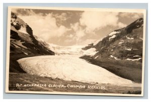 Vintage 1920's RPPC Postcard Athabasca Glacier Columbia Icefields Canada Rockies