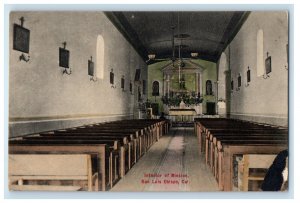 c1910 Interior of Mission San Luis Obispo CA Unposted Antique Postcard