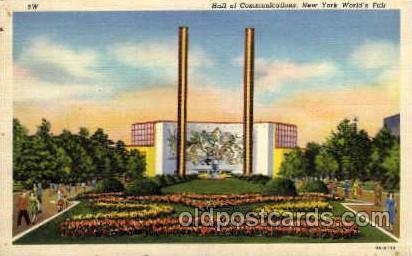 Hall of Communications New York Worlds Fair 1939 Exhibition Unused light stai...