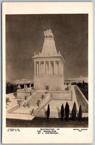 London England 1920s Photo Postcard Restoration of Mausoleum British Museum