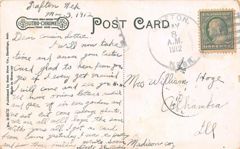 C98/ Hastings Nebraska Ne Postcard 1912 Hastings College 4 View Ringland Hall