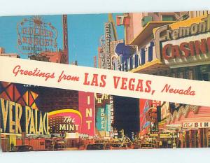 Unused Pre-1980 TWO CASINO VIEWS ON ONE POSTCARD Las Vegas Nevada NV F0624