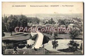 Old Postcard Panoramic Acquigny Louviers