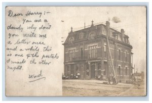 c1906 RPPC J. Zeigler Hotel Fremont Ohio Vintage Postcard F6E