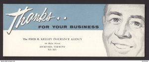 RICHFORD VERMONT USA - Fred H. Kelley Insurance Agency - Appreciation BLOTTER