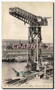Old Postcard Brest Crane