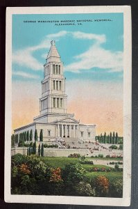 Vintage Postcard 1932 George Washington Masonic Memorial, Alexandria, VA
