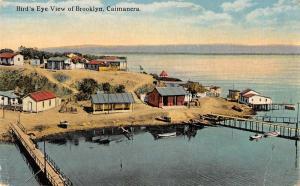 Brooklyn Caimanera Cuba birds eye view piers boats and area antique pc Z20718