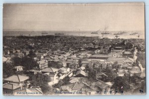 Kansai Japan Postcard Bird's Eye View of Kobe 1911 Antique Sakaeya & Co.