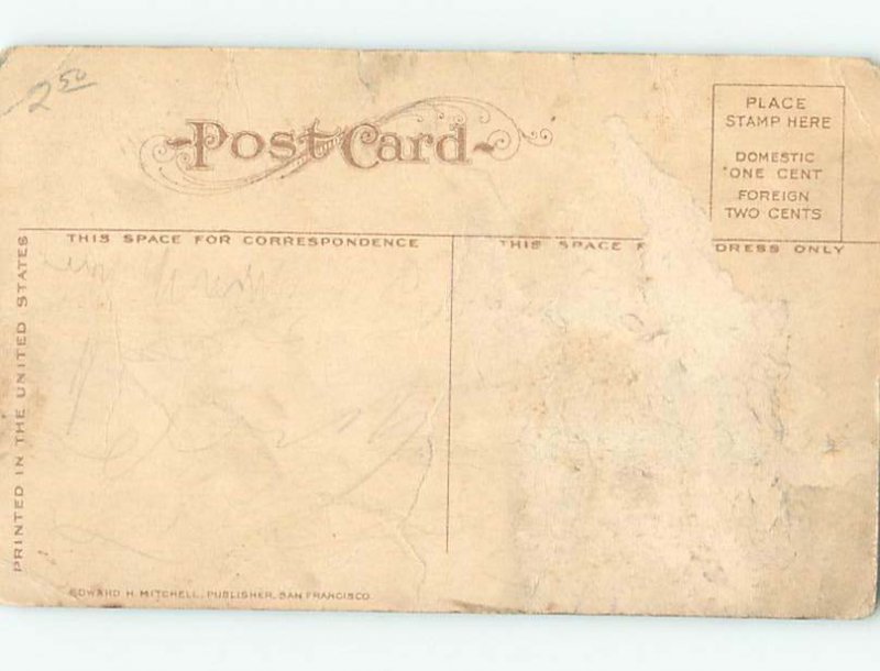 Divided-back BUILDING SCENE San Francisco California CA AE8811