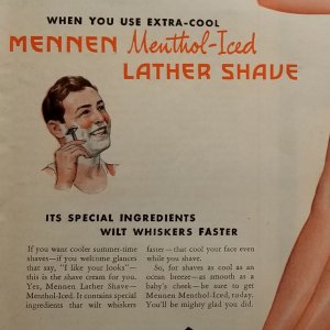 Bathing Beauties Mennen Shave 2 LIFE Ads 1946