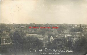 IA, Estherville, Iowa, RPPC, City Scene from West, Residential Section, 1913 PM